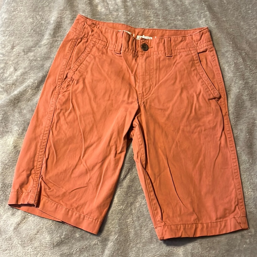 Red khaki shorts